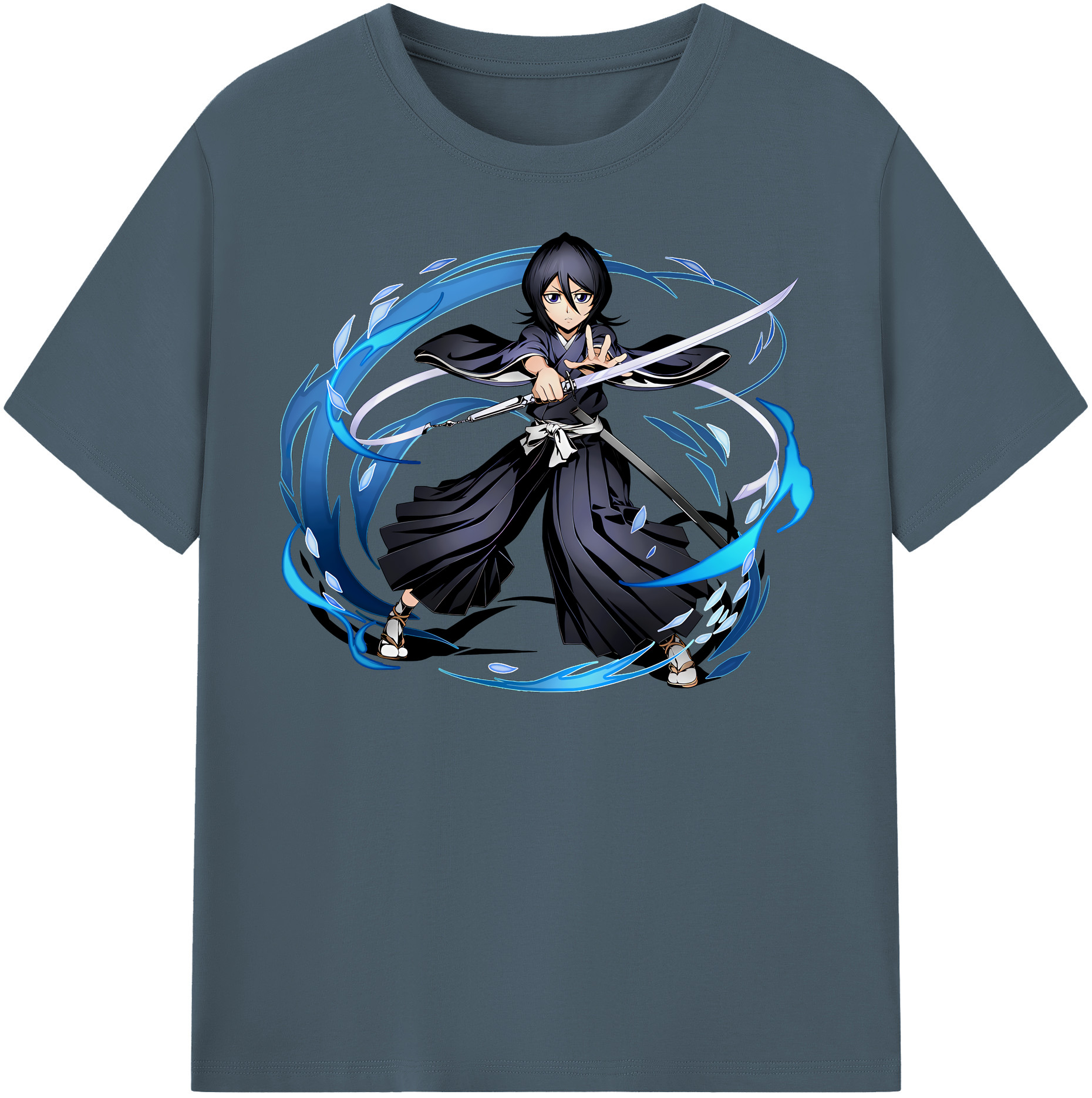 （画像用） ブリーチ 朽木ルキア BLEACH Kuchiki Rukia 綿100％半袖Tシャツ（フロントプリント）
